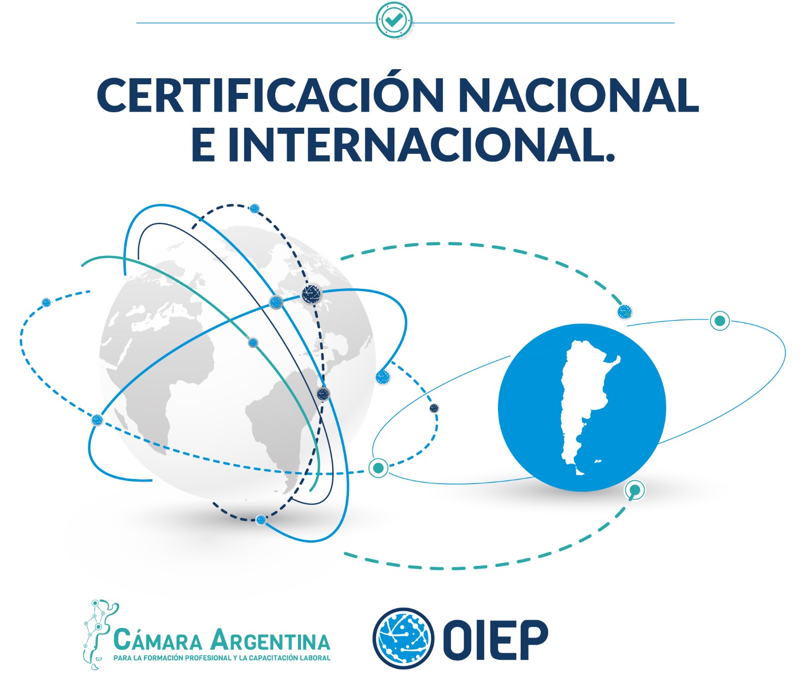Información visual de certificación nacional e internacional